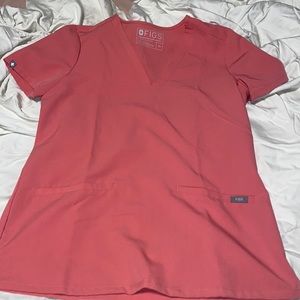EUC. Figs Original Release BREAST CANCER PINK Scrub Top